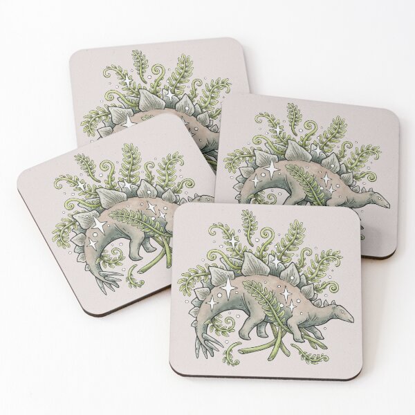 Item preview, Stegosaurus & Ferns | Dinosaur Botanical Art designed and sold by OMEGAFAUNA.