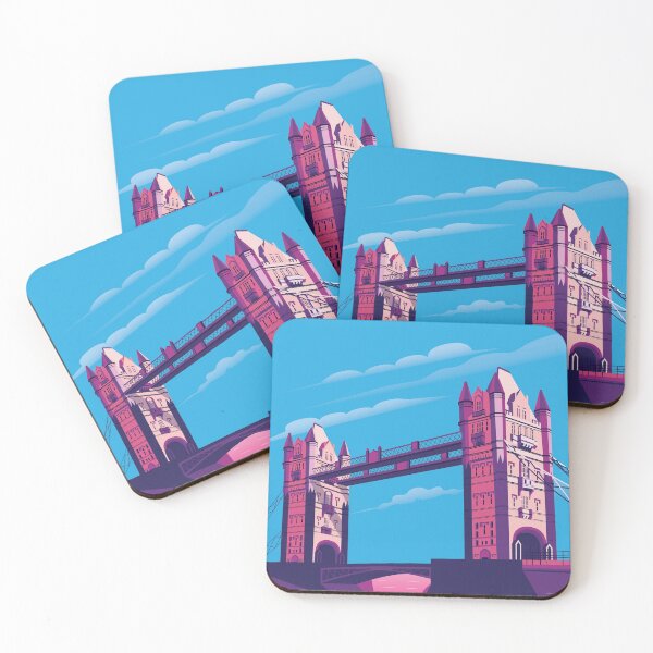 Item preview, London England travel poster  London Bridge designed and sold by Arctic frame studio.