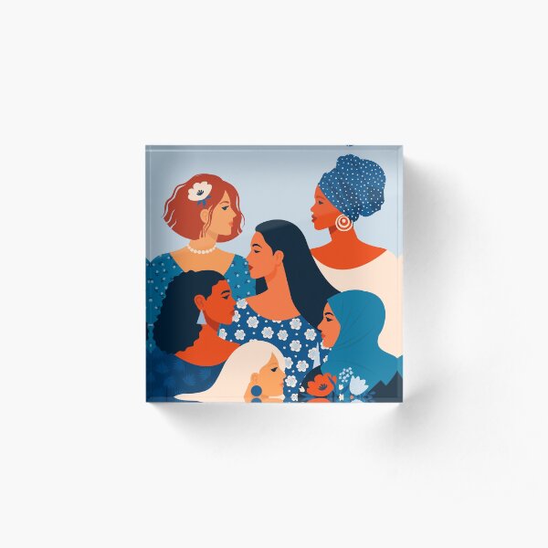 We can do it, women together in feminism Acrylic Block