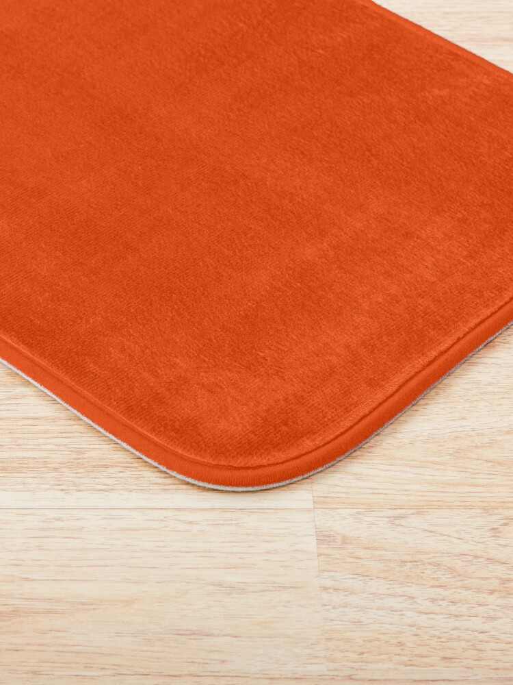 Alternate view of PLAIN ORANGE RED | SOLID COLOR ORANGE RED -OVER 100 SHADES OF ORANGE ON OZCUSHIONS Bath Mat