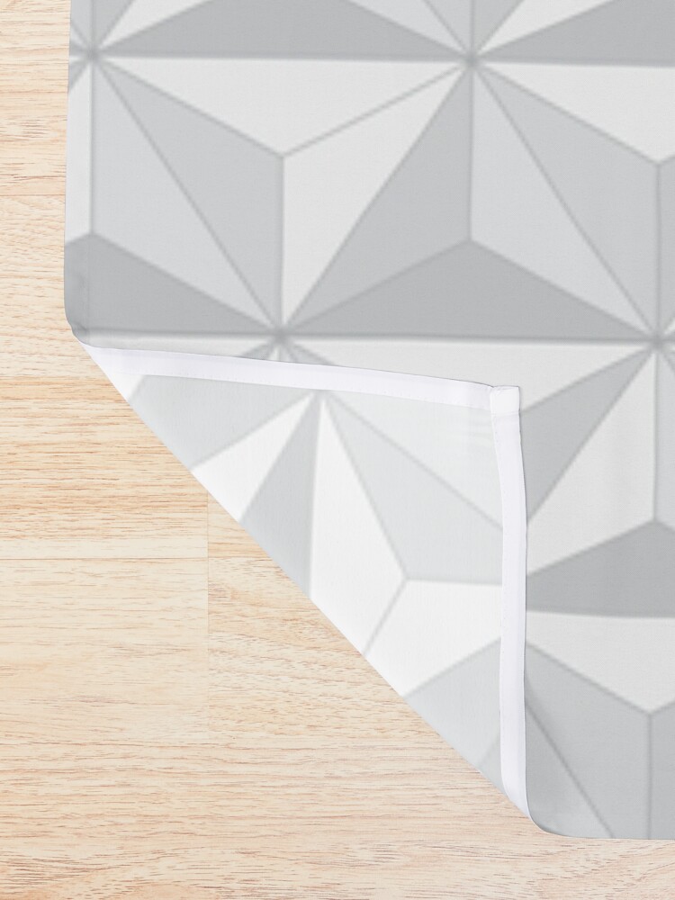 Alternate view of Geodesic Sphere, Greyscale Shower Curtain