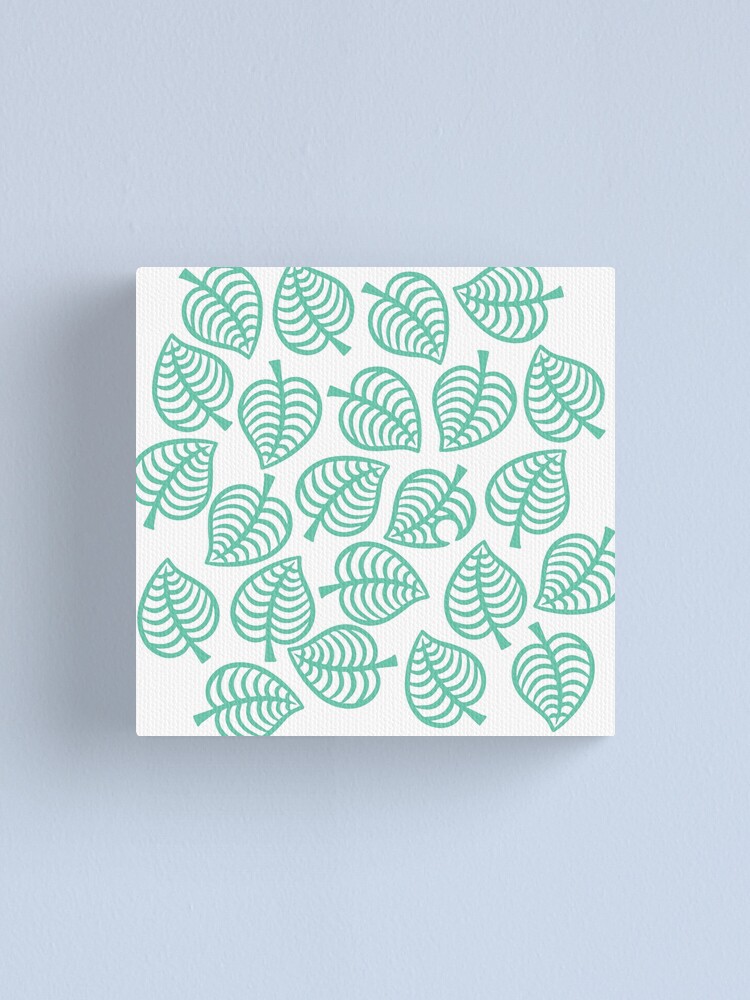 Animal Crossing New Horizons Leaf Pattern Canvas Print By Saiklex Redbubble