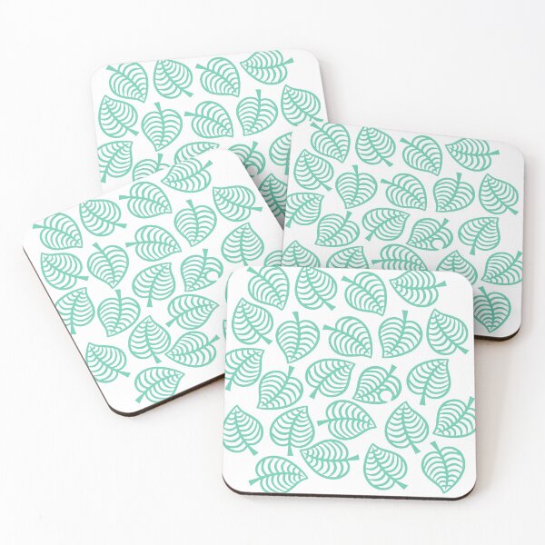 Animal Crossing New Horizons Leaf Pattern Coasters (Set of 4)
