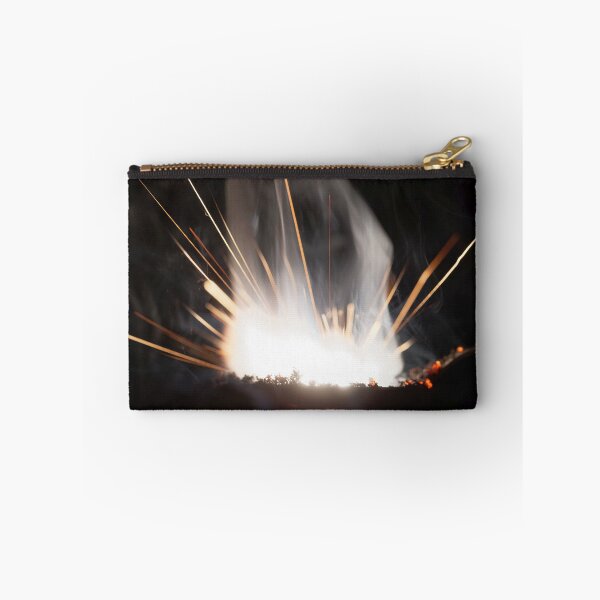 Item preview, Macro photo of bursting gunpowder with a black background. designed and sold by Zosimus.