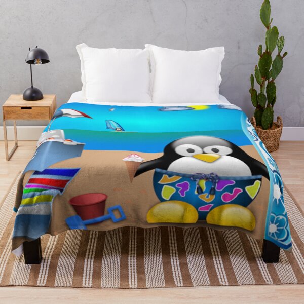Item preview, Penguin baby at the beach designed and sold by norah1579.