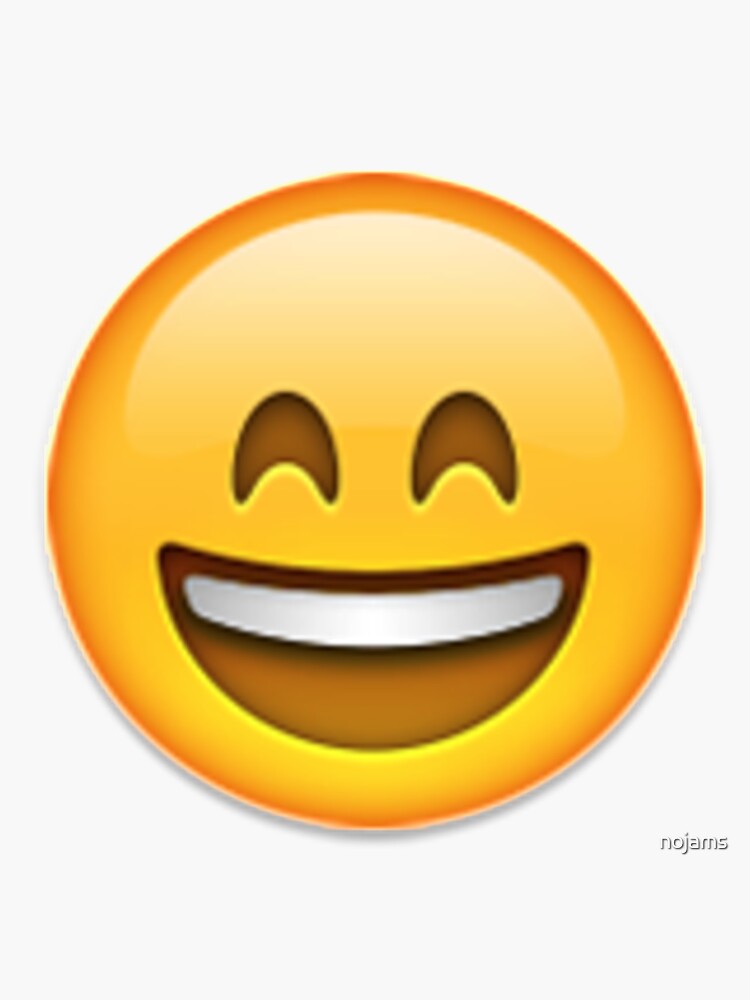 Big Smile Emoji Sticker for Sale by nojams