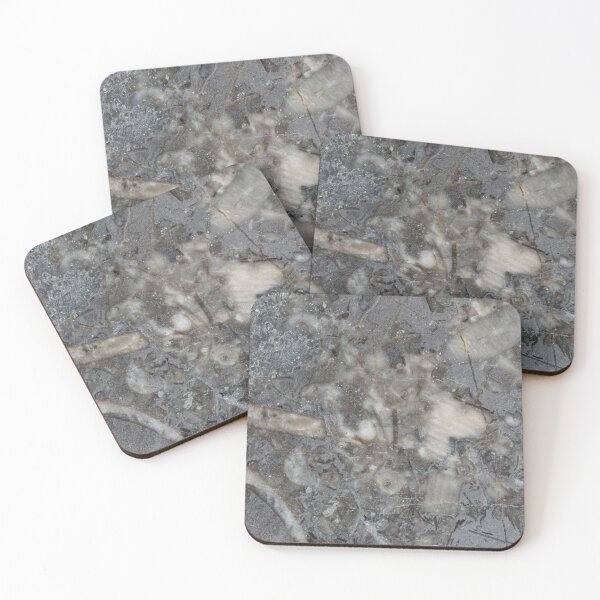 Item preview, Macro photo of a fossil rich Silurian limestone from Czechia. designed and sold by Zosimus.