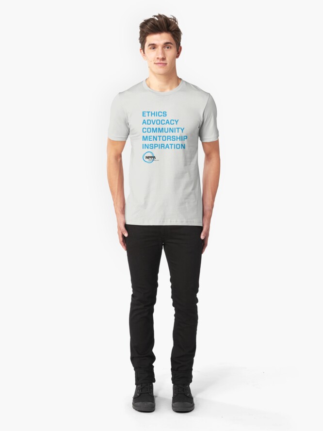 Alternate view of NPPA words Slim Fit T-Shirt