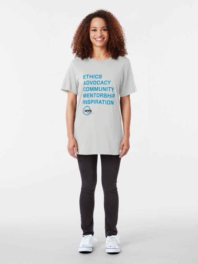 Alternate view of NPPA words Slim Fit T-Shirt