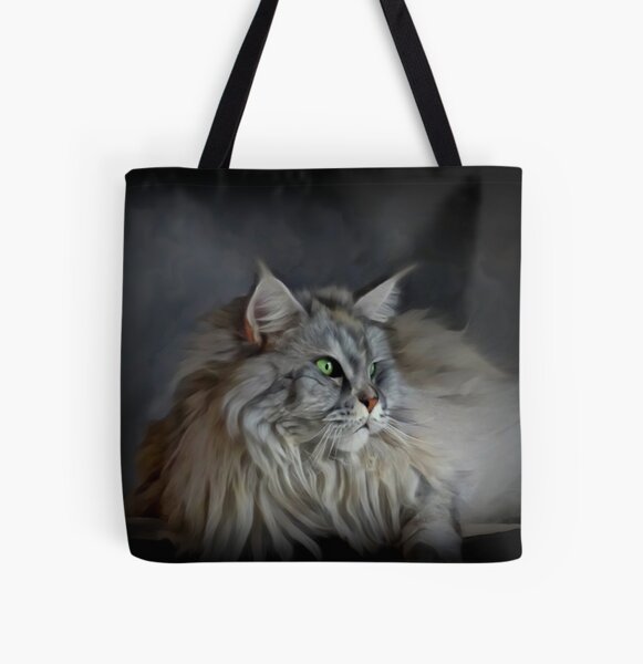 Maine Coon Cat With Tufted Ears All Over Print Tote Bag