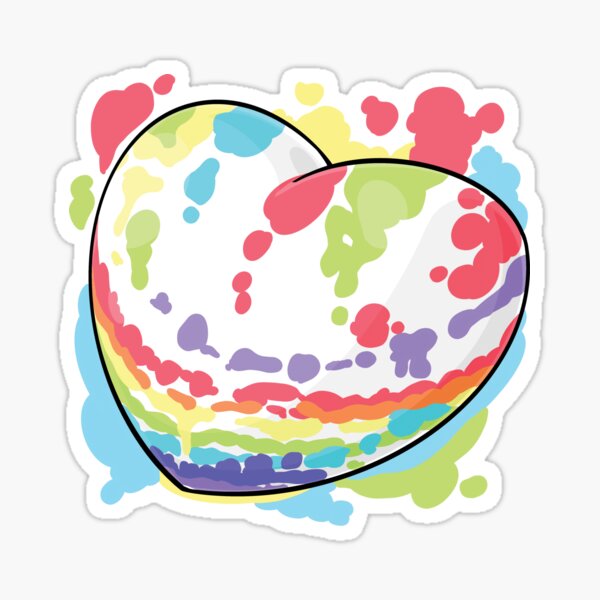Full Colourful Heart Sticker