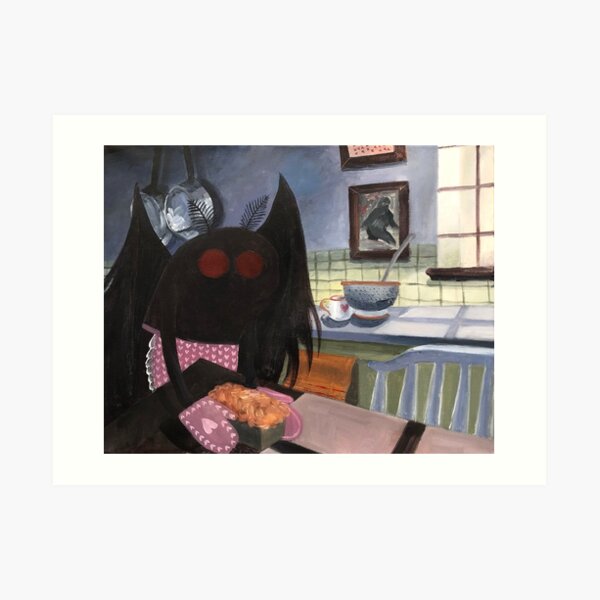 mothman in domestic bliss Art Print