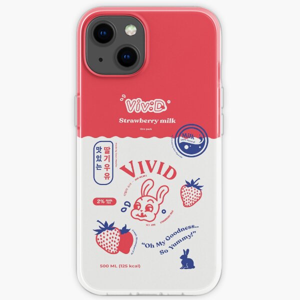 Vivid Strawberry Milk Carton Concept PhoneCase iPhone Soft Case