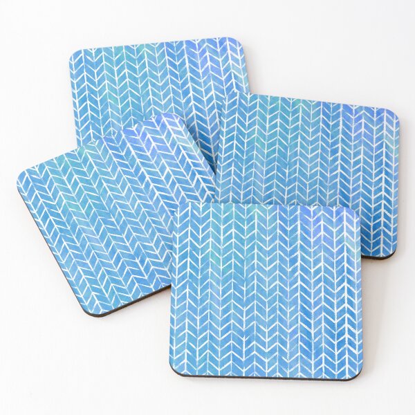 Item preview, Watercolor textures herringbone - blue designed and sold by cassandrafallon.