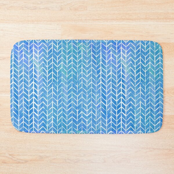 Item preview, Watercolor textures herringbone - blue designed and sold by cassandrafallon.