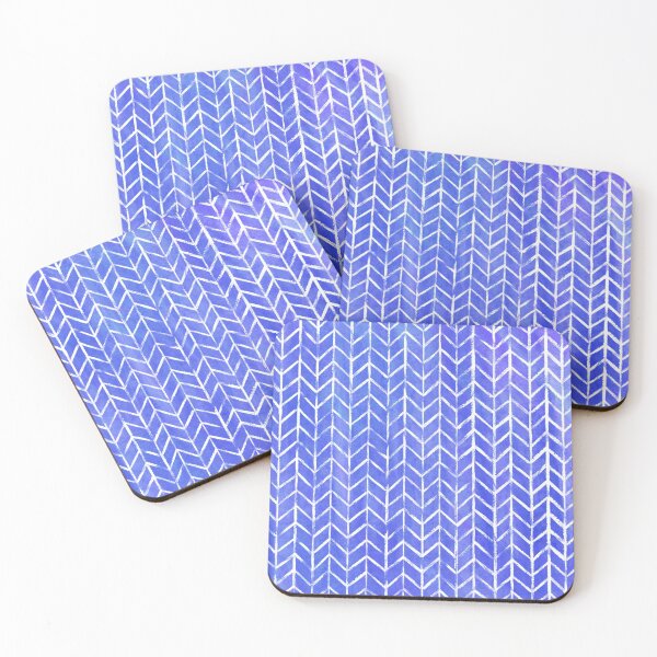Item preview, Watercolor textures herringbone - indigo  designed and sold by cassandrafallon.