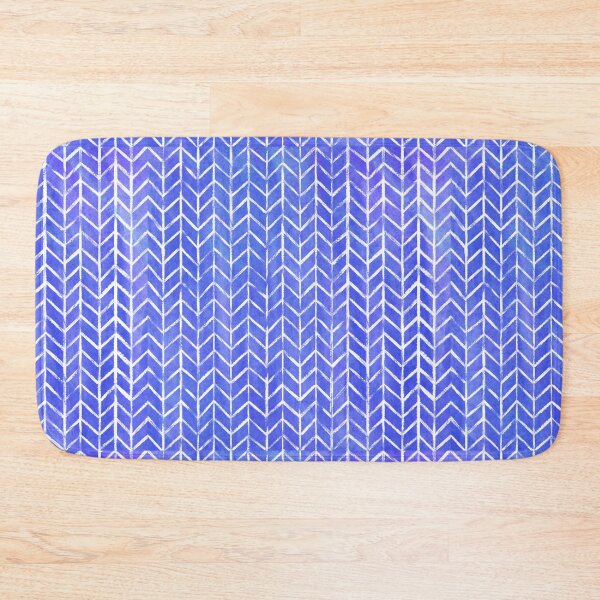 Item preview, Watercolor textures herringbone - indigo  designed and sold by cassandrafallon.