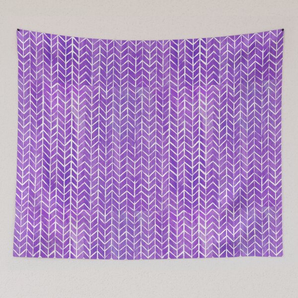 Item preview, Watercolor textures herringbone - purple  designed and sold by cassandrafallon.