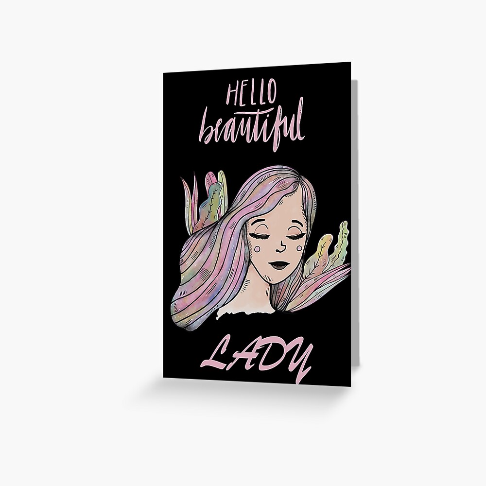 hello-beautiful-lady-girl-nice-cute-drawing-greeting-card-for-sale