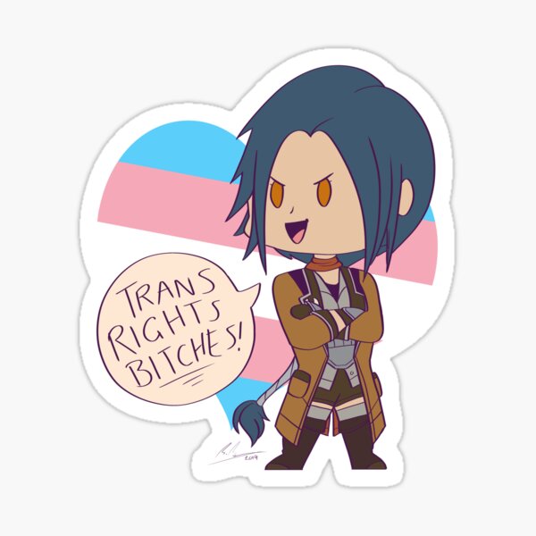 Trans Right May Chibi Sticker