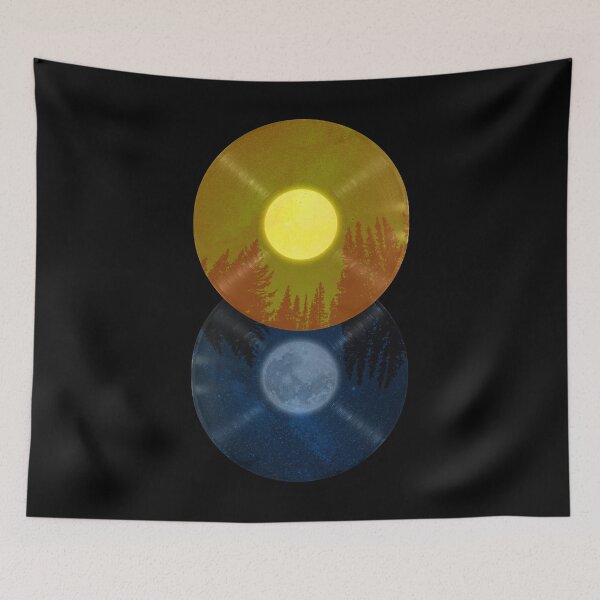 Item preview, 8 Songs About Day And Night - Vinyl Sun and Moon Design designed and sold by Lumos19 Studio.