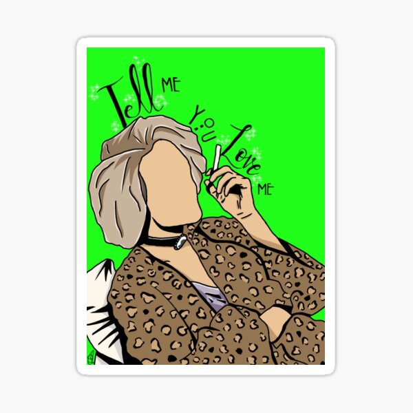 "Sally McKenna Cartoon Digital Art (1)" Sticker by V3N4BL3 Redbubble