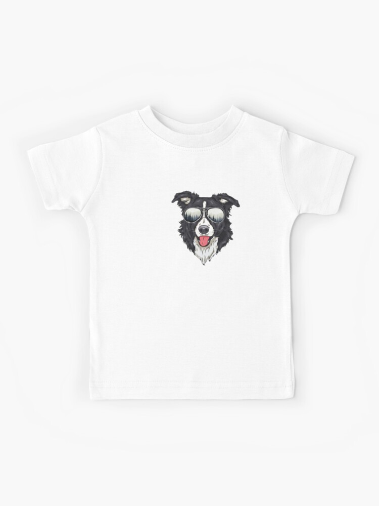 OWNED BY A BORDER COLLIE T-SHIRT For Dog Lover Pet Owner Black Cotton Gift 