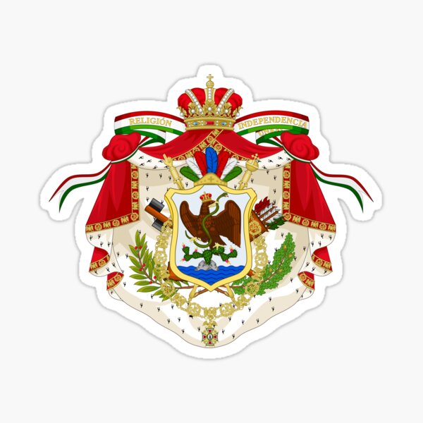 Imperial First Mexican Empire Emblem Sticker For Sale By   St,small,507x507 Pad,600x600,f8f8f8 