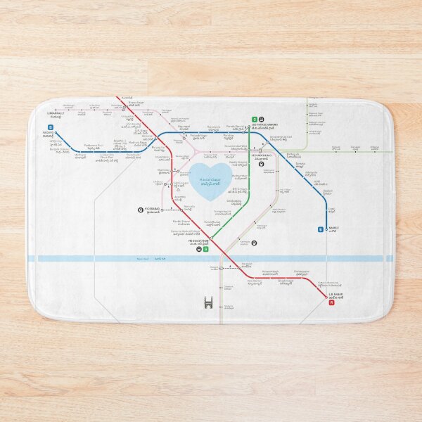 Item preview, Hyderabad Metro Map designed and sold by Jug Cerovic.