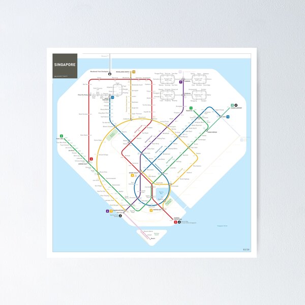 Item preview, Singapore Metro Map designed and sold by Jug Cerovic.