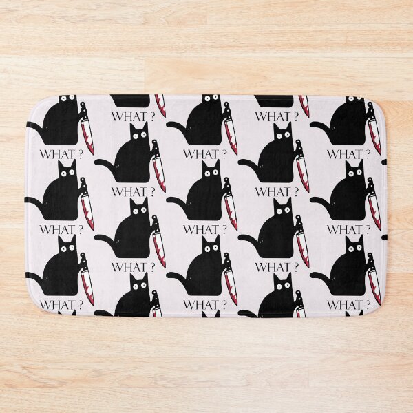 Item preview, Black cat ,cute cat, what cat, crazy black cat, funny cat, murderous cat designed and sold by MajesticInk.