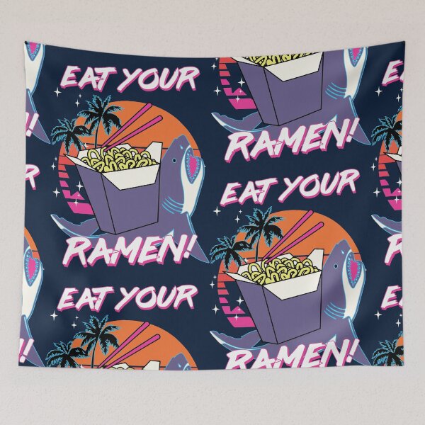 Item preview, Eat Your Ramen Humor With Shark designed and sold by NeonSpaceJunk.