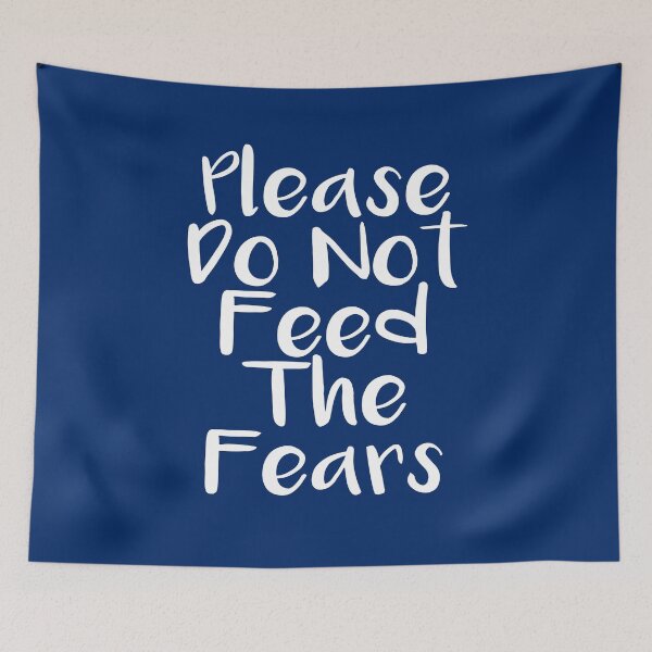 Item preview, Please do not feed the fears - Blue/navy designed and sold by Skippingbird.