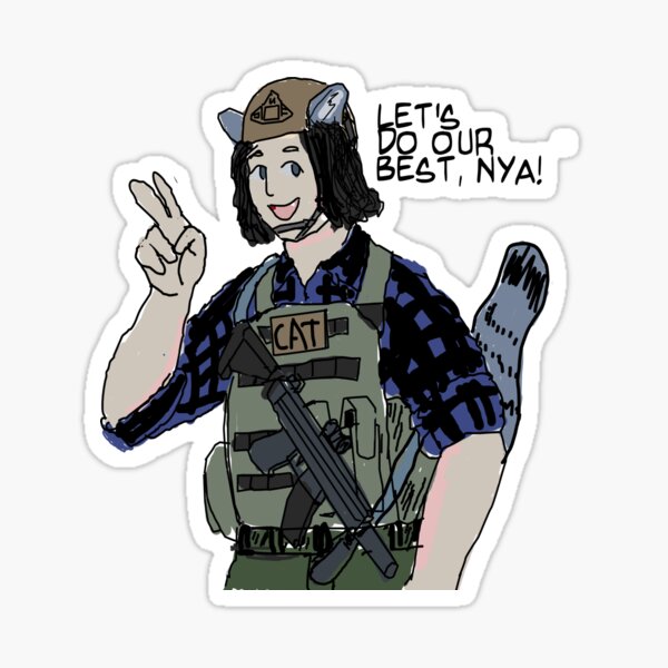 Airsoft Catgirls: Pallas with Skorpion Sticker