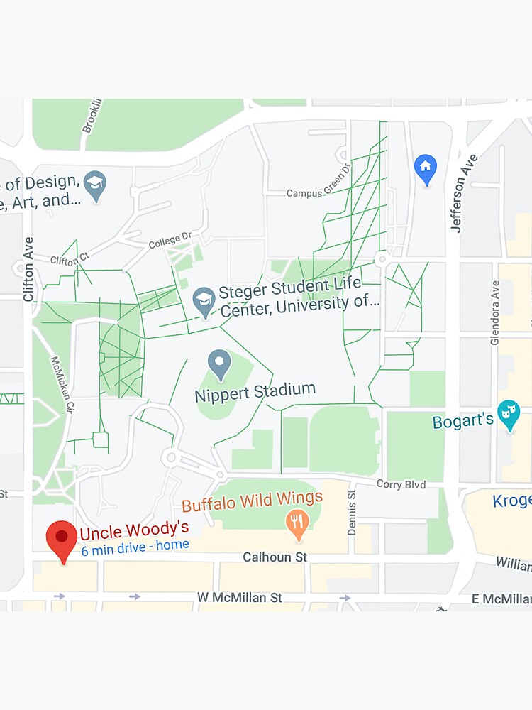 "UC Campus Map" Sticker for Sale by ike11 Redbubble