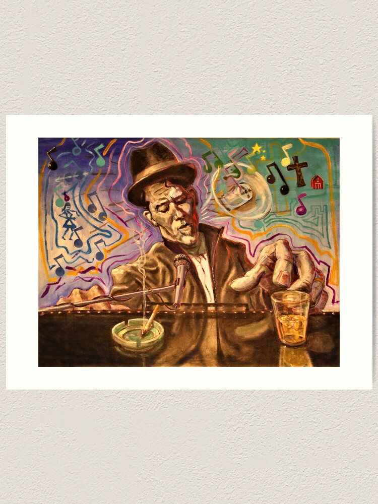 Alternate view of Waltzing Waits aka Tom Waits Art Print