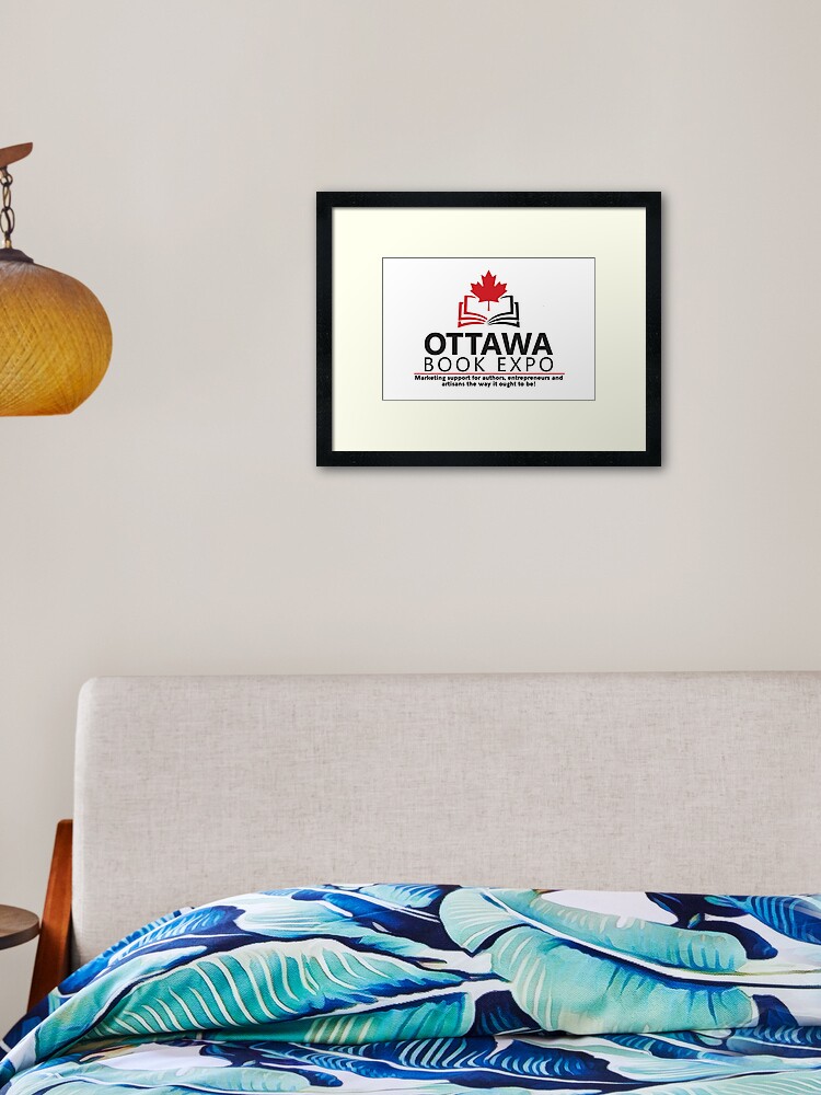 Thumbnail 2 of 7, Framed Art Print, Ottawa Book Expo 2020 logo designed and sold by agoramedia.