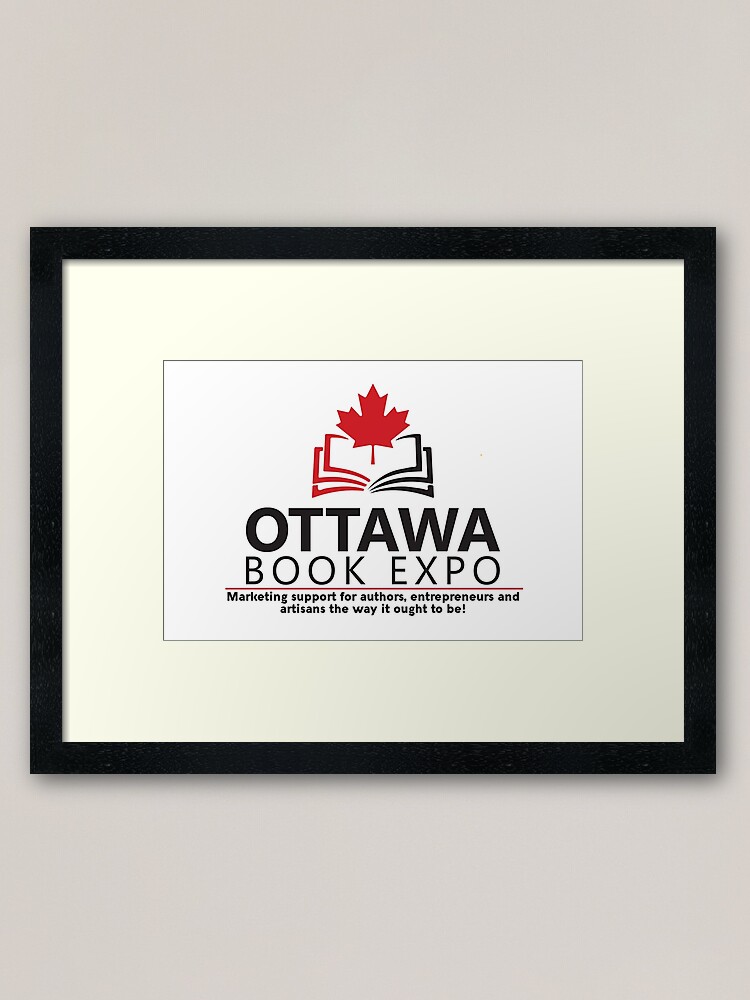 Thumbnail 1 of 7, Framed Art Print, Ottawa Book Expo 2020 logo designed and sold by agoramedia.