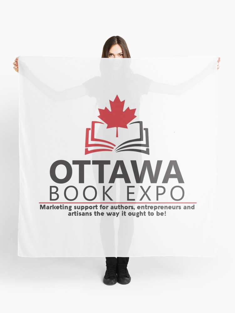 Thumbnail 1 of 3, Scarf, Ottawa Book Expo 2020 logo designed and sold by agoramedia.