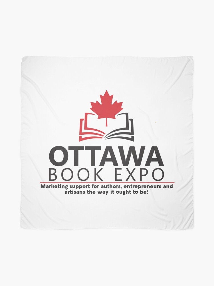 Thumbnail 2 of 3, Scarf, Ottawa Book Expo 2020 logo designed and sold by agoramedia.