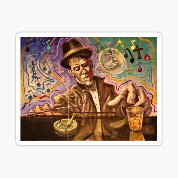Waltzing Waits aka Tom Waits Sticker