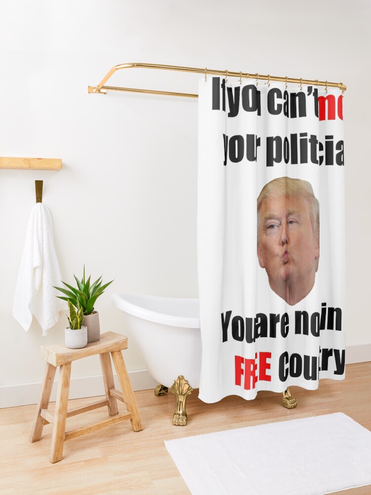 Trump Free Country Meme Shower Curtain sold by Thandeka, SKU 41048642