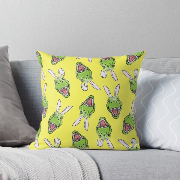 Item preview, Tyrannosaurus with Bunny Ears - yellow designed and sold by littlearrow.
