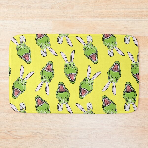 Item preview, Tyrannosaurus with Bunny Ears - yellow designed and sold by littlearrow.