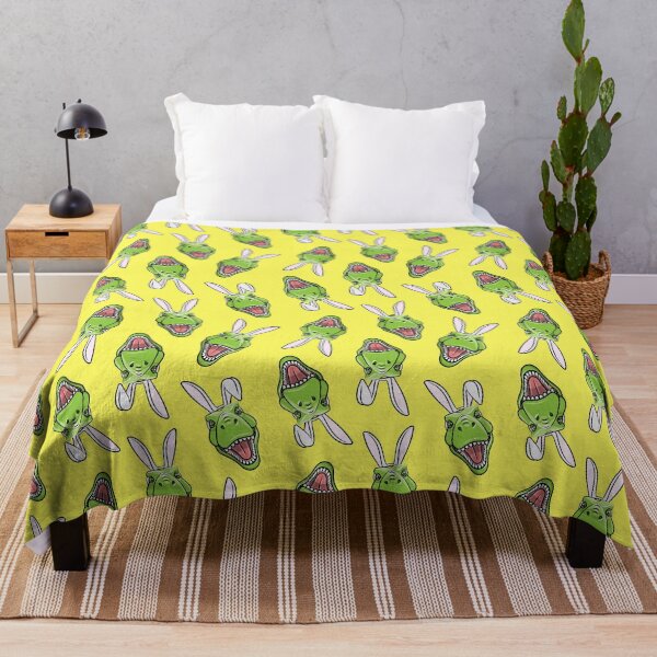 Item preview, Tyrannosaurus with Bunny Ears - yellow designed and sold by littlearrow.
