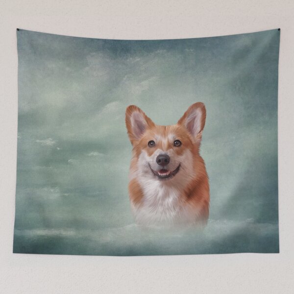 Item preview, Drawing Dog breed Welsh Corgi portrait  designed and sold by bonidog.