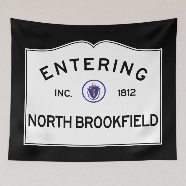 Item preview,  Entering North Brookfield Massachusetts - Commonwealth of Massachusetts Road Sign  designed and sold by NewNomads.