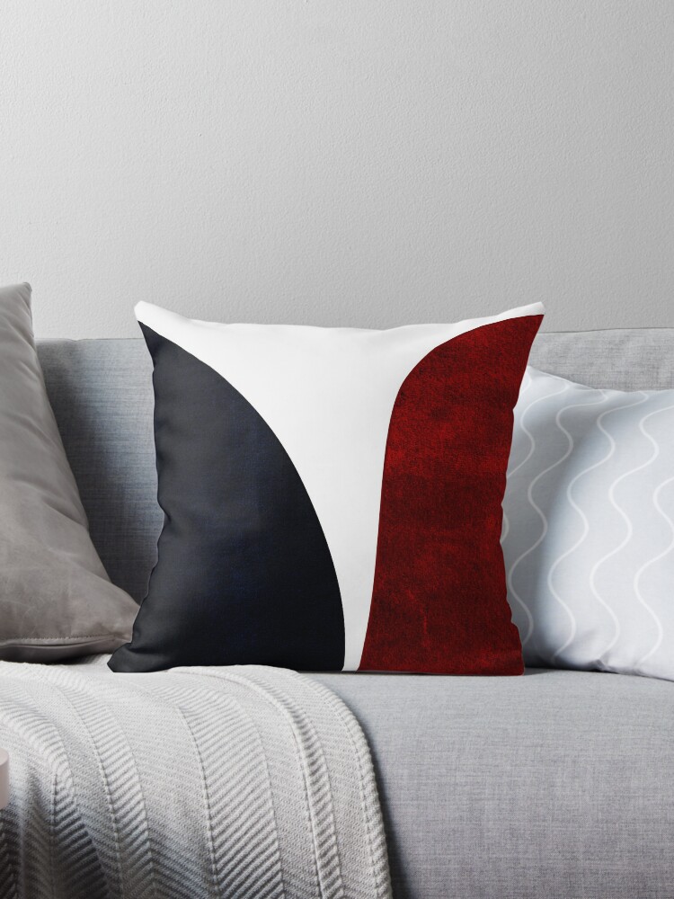 red and navy throw pillows