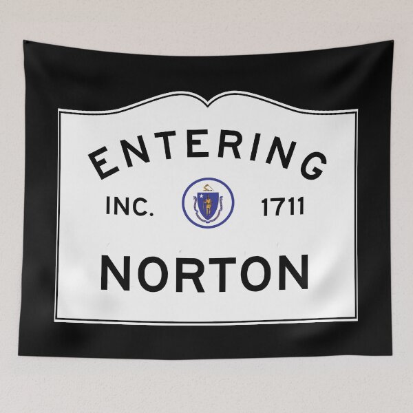 Item preview, Entering Norton Massachusetts - Commonwealth of Massachusetts Road Sign  designed and sold by NewNomads.