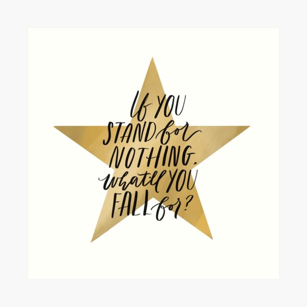 Hamilton, What do you fall for? Art Print
